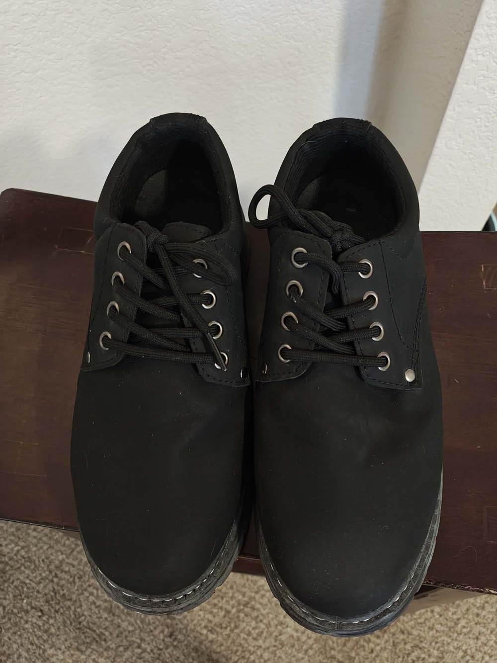 Men's Black Lace-Up Casual Shoes
